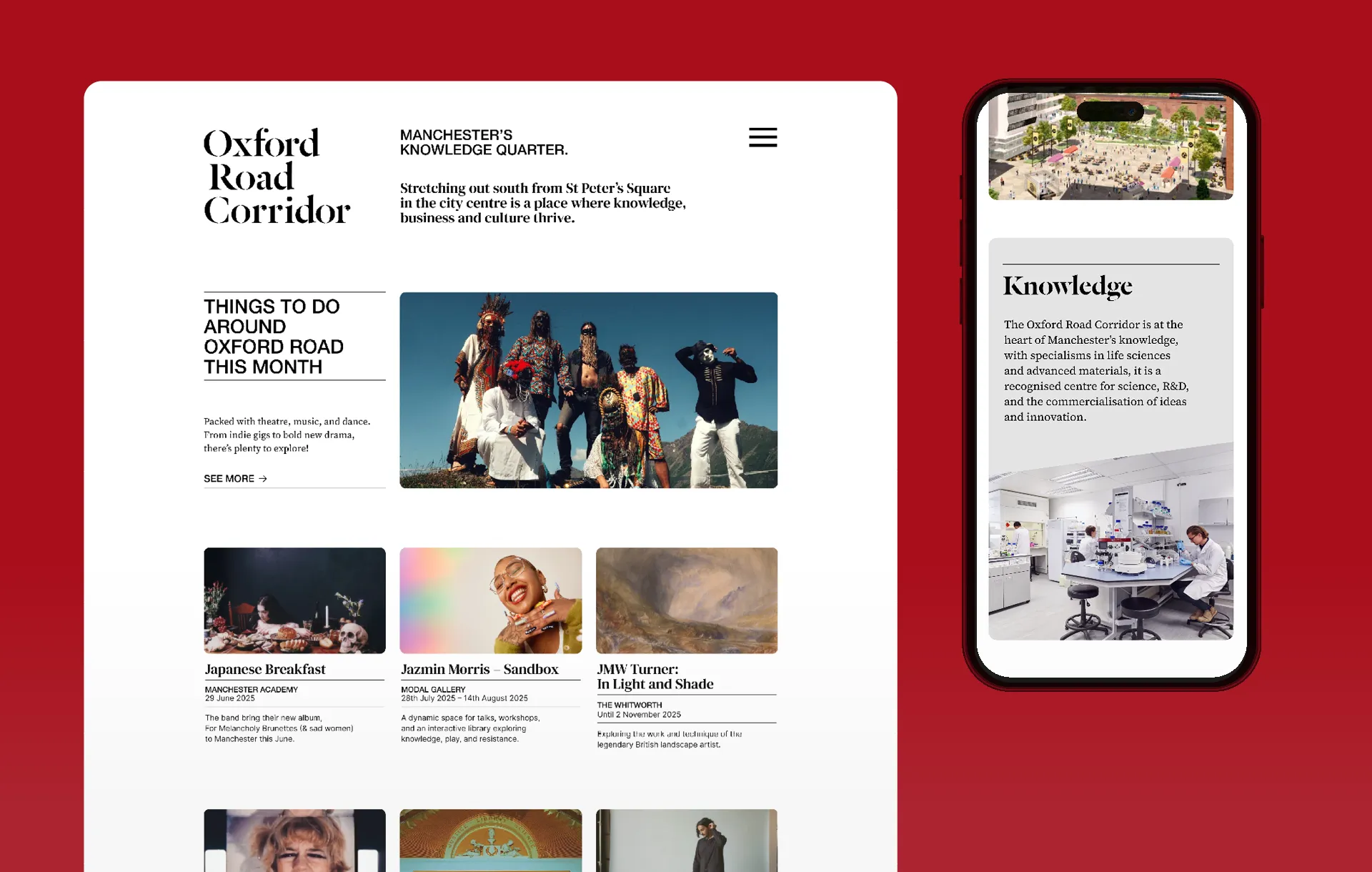 Oxford Road Corridor website refresh.