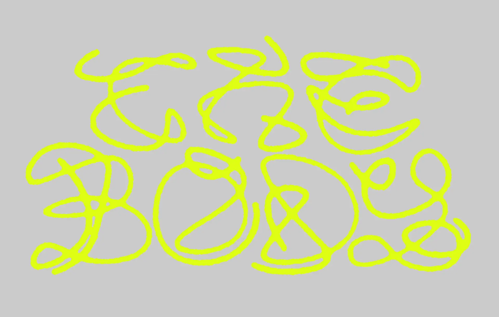 THE BODY - loosely drawn in looped monoline blackletter.